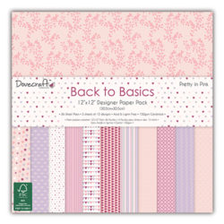 Набір паперу Back to Basics – Pretty In Pink, 30×30 см, Dovecraft, DCDP152