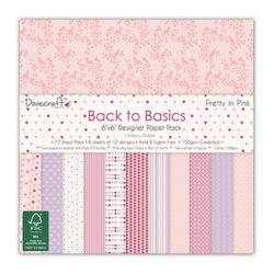 Набір паперу Back to Basics – Pretty In Pink, 15×15 см, Dovecraft, DCDP154