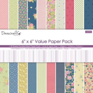 Набір паперу Leyton Value Pack, 15×15 см, Dovecraft, DCDP159