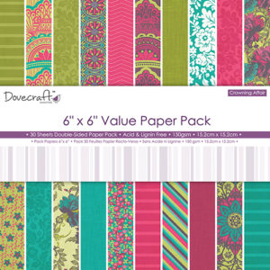 Набір паперу Crowning Affair Value Pack, 15×15 см, Dovecraft, DCDP167