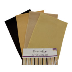 Набір фетру - Naturals, формат A4, 8 листів, Dovecraft, DCFL017