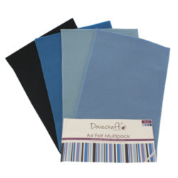 Набір фетру - Blues, формат A4, 8 листів, Dovecraft, DCFL019