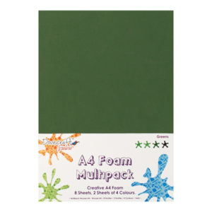 Вспінена гума декоративна Green Multiple Pack, A4, Dovecraft, DCFM003
