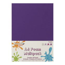 Вспінена гума декоративна Purple Multiple Pack, A4, Dovecraft, DCFM006