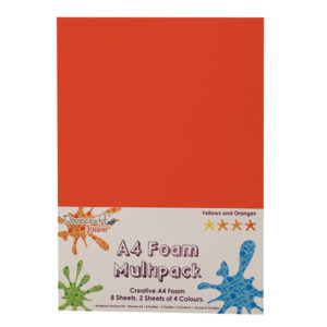 Вспінена гума декоративна Yellows & Oranges Multiple Pack, A4, Dovecraft, DCFM008