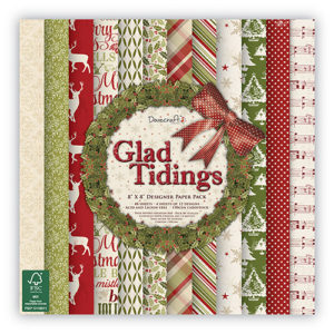 Набір паперу Glad Tidings, 20x20 см, Dovecraft, DCPAP005X15