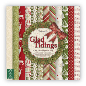 Набір паперу Glad Tidings, 15x15 см, Dovecraft, DCPAP006X15