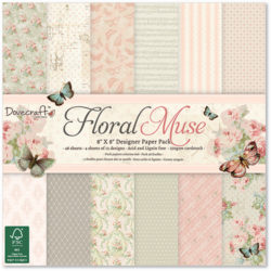 Набір паперу Floral Muse, 20×20 см, Dovecraft, DCPAP023