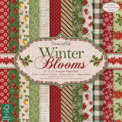 Набір паперу Winter Blooms, 30×30 см, Dovecraft, DCPAP034X16