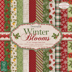 Набір паперу Winter Blooms, 20×20 см, Dovecraft, DCPAP035X16
