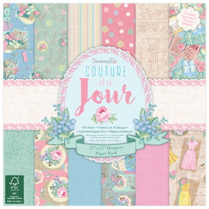 Набір паперу Couture Du Jour, 30×30 см, Dovecraft, DCPAP038