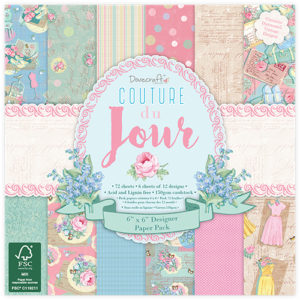 Набір паперу Couture Du Jour, 15×15 см, Dovecraft, DCPAP040