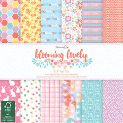 Набір паперу Blooming Lovely, 15×15 см, Dovecraft, DCPAP054
