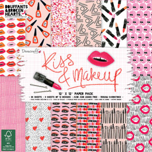 Набір паперу Kiss and Make Up, 30×30 см, Dovecraft, DCPAP055