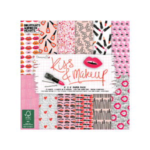 Набір паперу Kiss and Make Up, 15×15 см, Dovecraft, DCPAP057