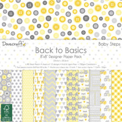 Набір паперу Back to Basics Baby Steps, 20×20 см, Dovecraft, DCPAP059
