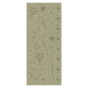 Контурні наклейки Dovecraft - Gold Flowers, DCPO71