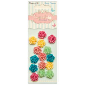 Набір квітів із пластику Resin Flowers, Cupcake Boutique, Dovecraft, DCRF001