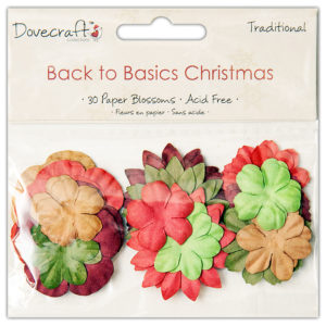 Набір квітів Back to Basics Christmas Traditional з паперу, Dovecraft, DCXBL09