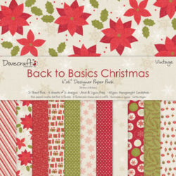 Набір паперу Back to Basics Christmas Traditional, 15×15 см, Dovecraft, DCXDP27