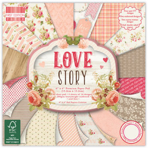 Набір паперу Love Story, 15×15 см, First Edition, FEPAD115