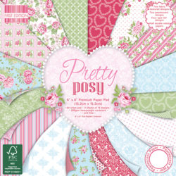 Набір паперу Pretty Posy, 15×15 см, First Edition, FEPAD121