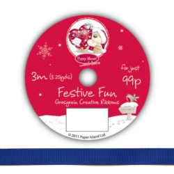 Рулон стрічки Fizzy Moon Festive Fun Ribbon, репсова, 3м, FZFFRB04