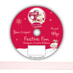 Рулон стрічки Fizzy Moon Festive Fun Ribbon, органза, 3м, FZFFRB05