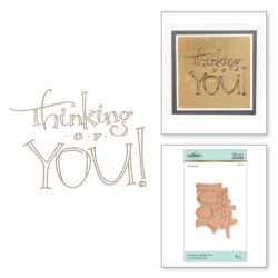 Пластина для фольгування Faux Script Thinking of You, Spellbinders, GLP-021