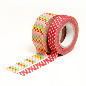 Паперовий скотч Washi Tape - Retro, Riverbank Revels, HCWT002