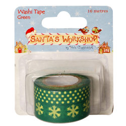 Паперовий скотч Santa’s Workshop - Greens,  Helz Cuppleditch, HCXWT04