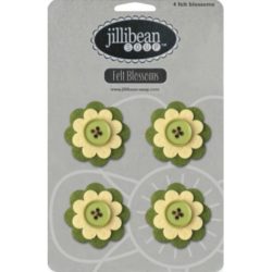 Набір квітів Felt Blossoms - Green, Jillibean Soup, JBJ7725