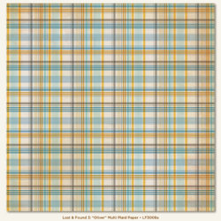 Аркуш картону Oliver - Multi Plaid, My Mind’s Eye, 5 аркушів, LF3008