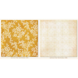 Аркуш картону Yellow Floral, My Mind’s Eye, 5 аркушів, LF3012