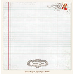 Аркуш картону Mistletoe Magic Ledger, My Mind’s Eye, 5 аркушів, MM1007