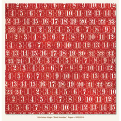Аркуш картону Mistletoe Magic Red Number, My Mind’s Eye, 5 аркушів, MM1009