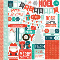 Наклейки Dear Santa, Echo Park, 30х30 см, PFDS2007