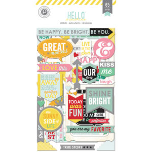 Наклейки чипбордові Hello Sunshine, Pink Paislee, PP01251