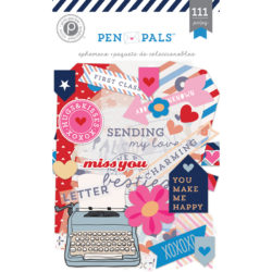 Висічки Ephemera Pen Pals, Pink Paislee, PP01260