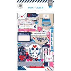 Наклейки чипбордові Pen Pals, Pink Paislee, PP01266