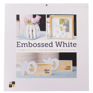 Набір паперу White Embossed, 30х30 см, DCWV, PS-002-00010