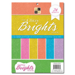 Набір паперу Glitzy Brights, 21.5х29.2 см, DCWV, PS-006-00079