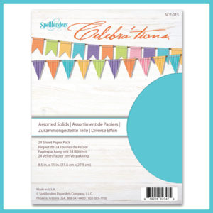 Набір картону Celebra'tions Assorted Solids, Spellbinders, 21х28 см, 24 ар, SCP-015