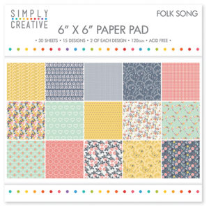 Набір паперу Folk Song, 15х15 см, Simply Creative, SCPAD008