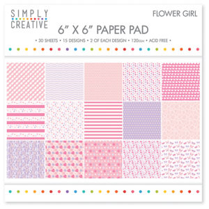 Набір паперу Flower Girl, 15х15 см, Simply Creative, SCPAD012