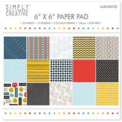 Набір паперу Mankind, 15х15 см, Simply Creative, SCPAD020