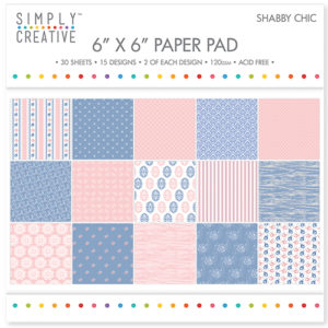 Набір паперу Shabby Chic, 15х15 см, Simply Creative, SCPAD024
