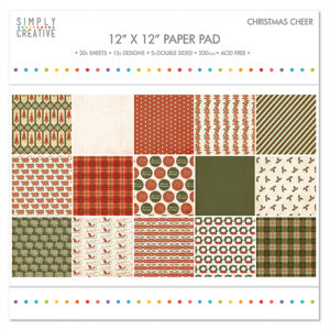 Набір паперу Christmas Cheer, 30х30 см, Simply Creative, SCPAD029X16