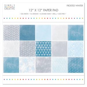 Набір паперу Frosted Winter, 30х30 см, Simply Creative, SCPAD031X16