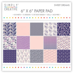 Набір паперу Sweet Dreams, 15х15 см, Simply Creative, SCPAD040
